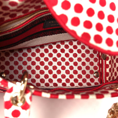 Christian Dior Canvas Medium DiorAmour Dots Lady D-Lite Red 5 of 10