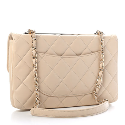Chanel Lambskin Quilted Medium Trendy CC Flap Light Beige 2 of 4
