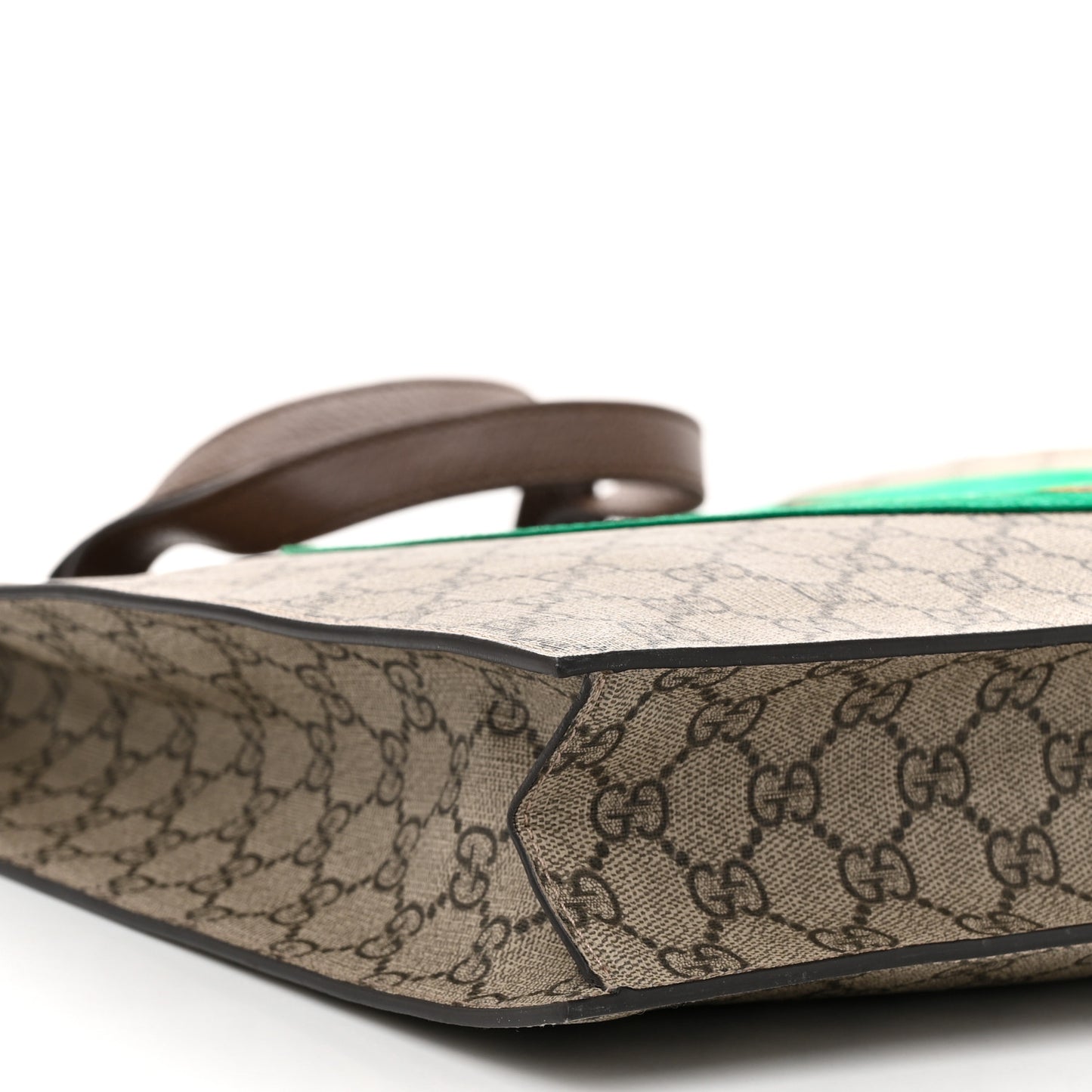 Soft GG Supreme Monogram Web Bosco Patch Vertical Tote Beige New Shamarock