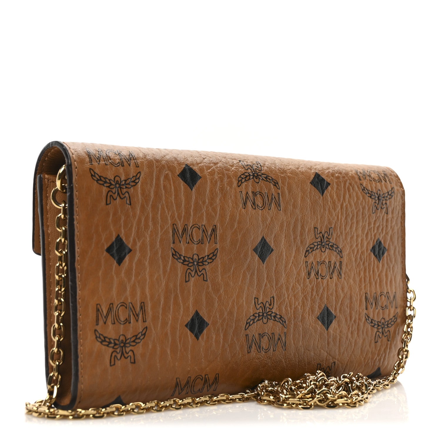 MCM Visetos Large Patricia Wallet On Chain Cognac 3 of 10