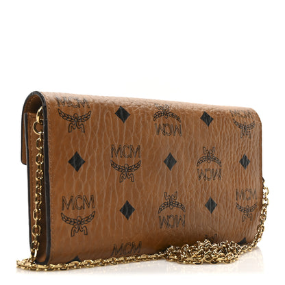 MCM Visetos Large Patricia Wallet On Chain Cognac 3 of 10