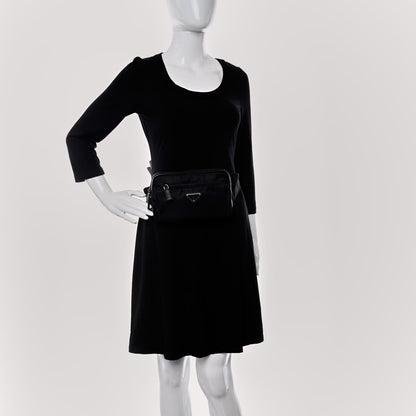 Prada Re-Nylon Saffiano Belt Bag Black 2 of 12