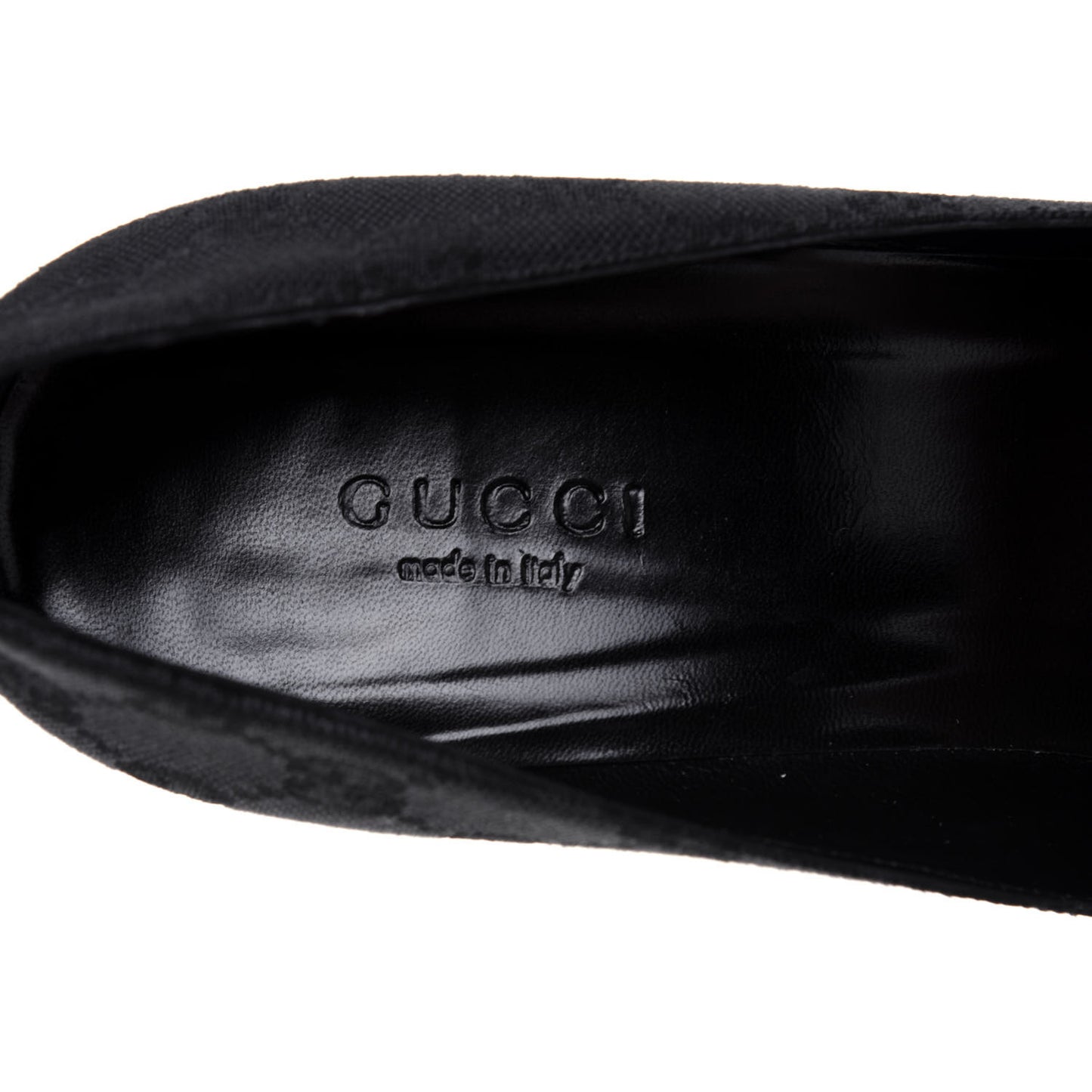 Fabric Monogram Mid-Heel Pumps 36.5 Black