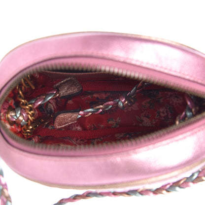 Gucci Laminated Nappa Trapuntata Mini Zumi Dome Shoulder Bag Rosa Lago Rame 5 of 11