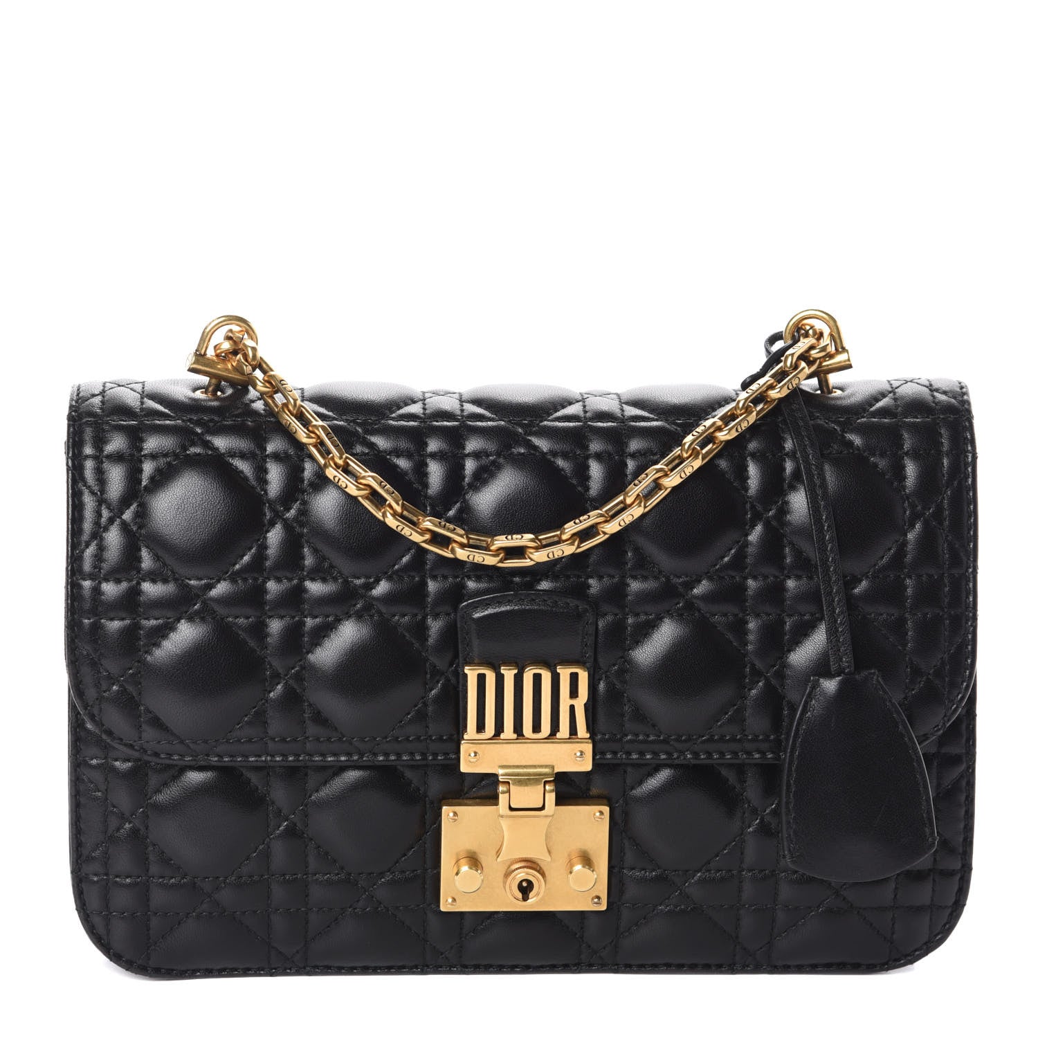 Christian Dior Lambskin Cannage Large Dioraddict Flap Bag Black 1 of 9