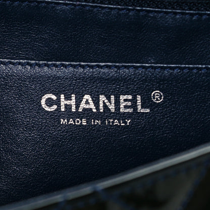 Chanel Patent Quilted Jumbo Single Flap Navy 6 of 18