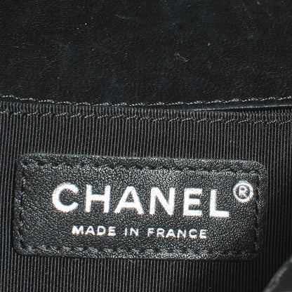 Chanel Lambskin Quilted Medium Boy Flap Beige Black 8 of 9