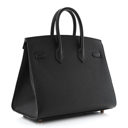 Hermes Epsom Birkin Sellier 25 Black 3 of 11