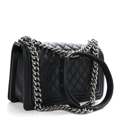Chanel Lambskin Quilted Medium Boy Flap Black 3 of 11