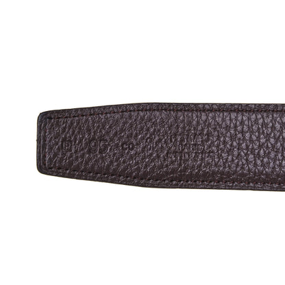 Hermes Box Togo 32mm H Belt 95 Black Chocolate 4 of 4