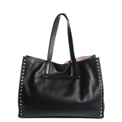 Valentino Garavani Nappa Large Rockstud Soft Tote Black 1 of 9
