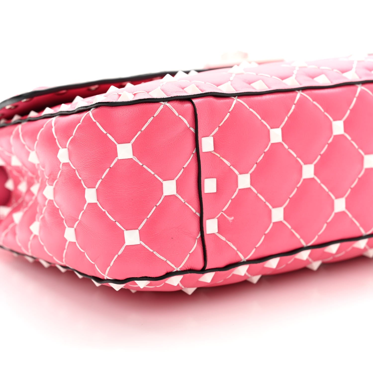 Valentino Garavani Lambskin Medium Free Rockstud Spike Shoulder Bag Shadow Pink 8 of 11