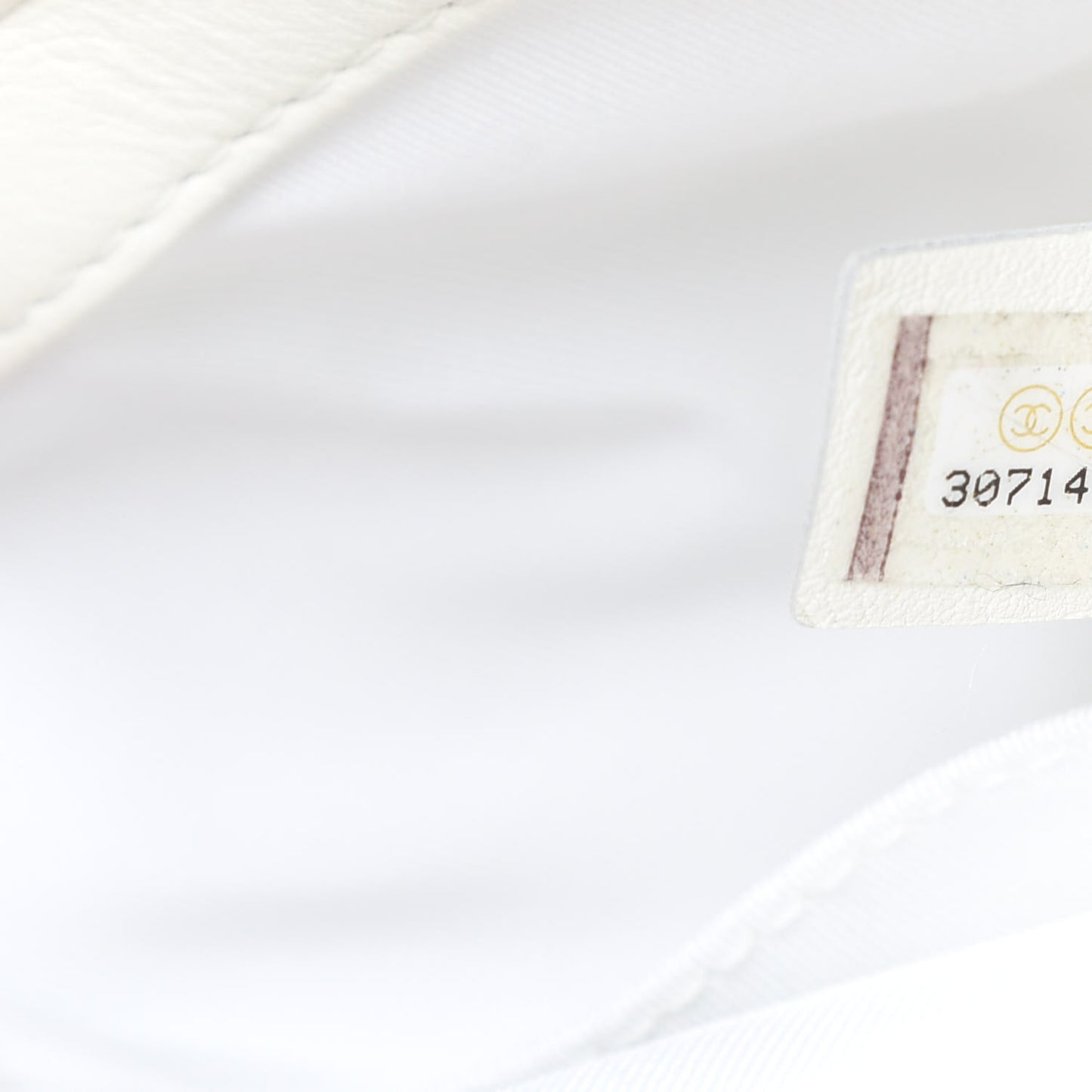 Calfskin Quilted Mini Square Bubbly Flap White
