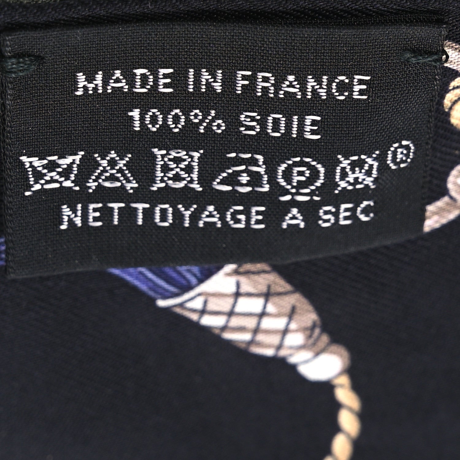 Hermes Silk C'est la Fete Twilly Kaki Fonce White Black 4 of 4