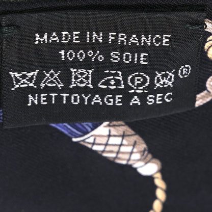 Hermes Silk C'est la Fete Twilly Kaki Fonce White Black 4 of 4