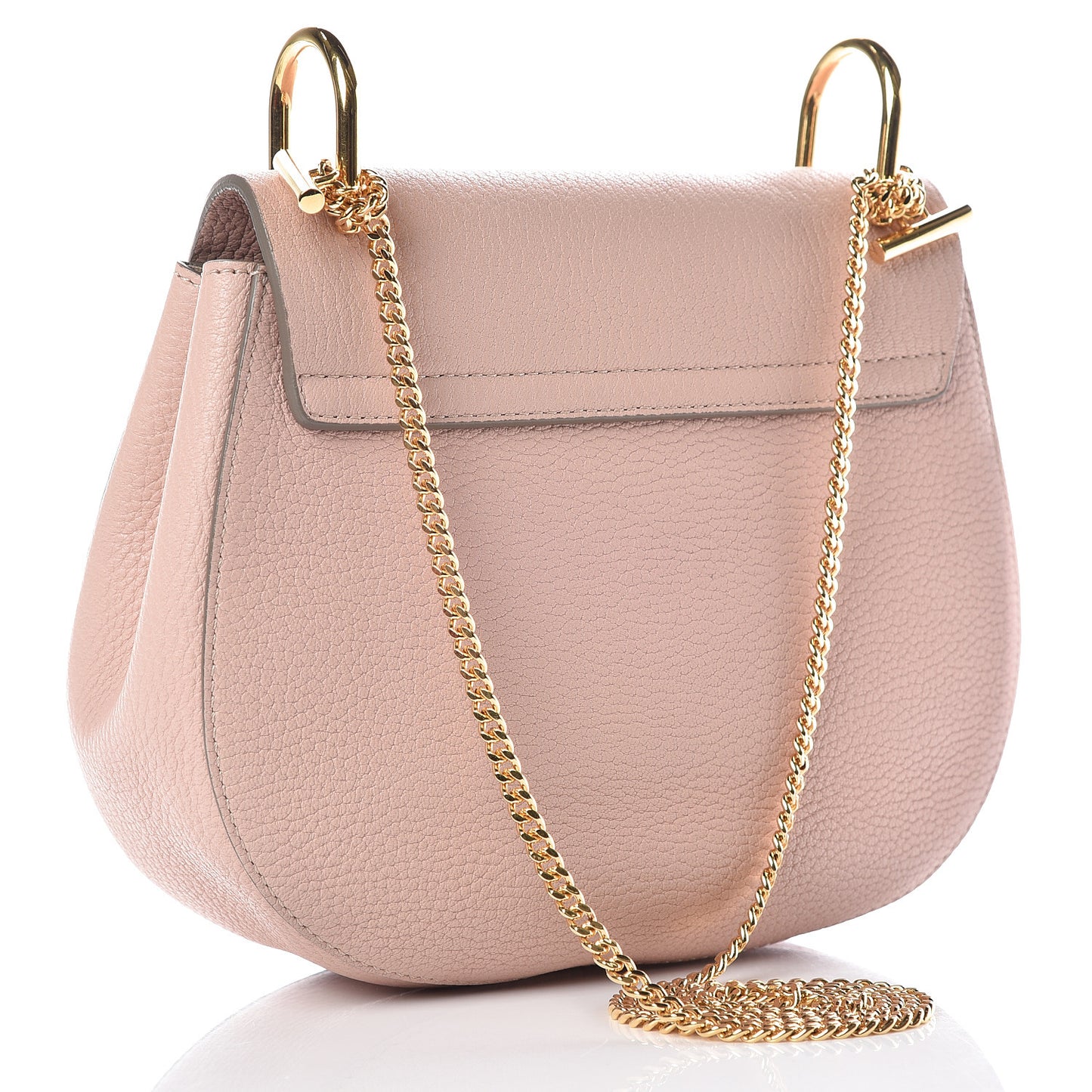 Grained Lambskin Drew Shoulder Bag Cement Pink