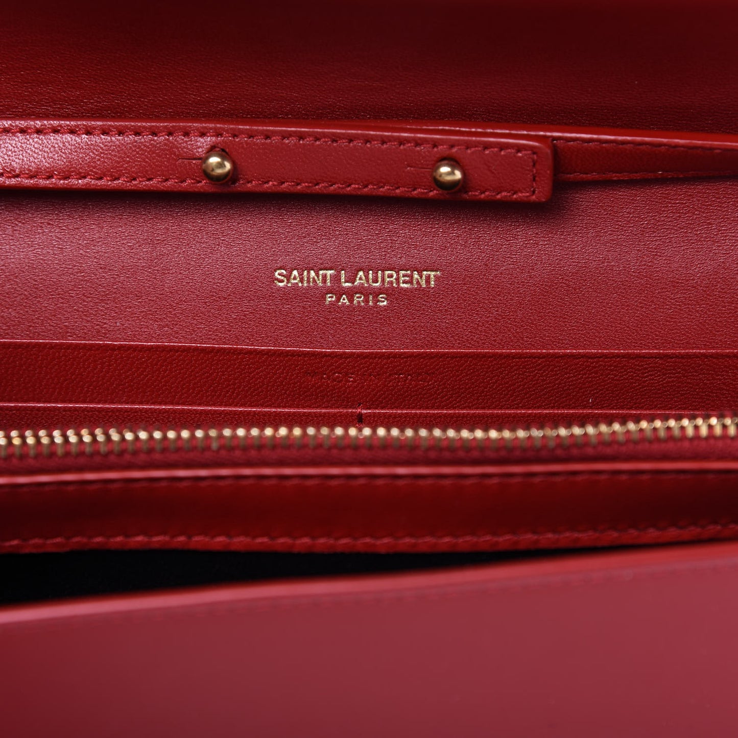 Patent Calfskin Monogram Kate Wallet On Chain Red