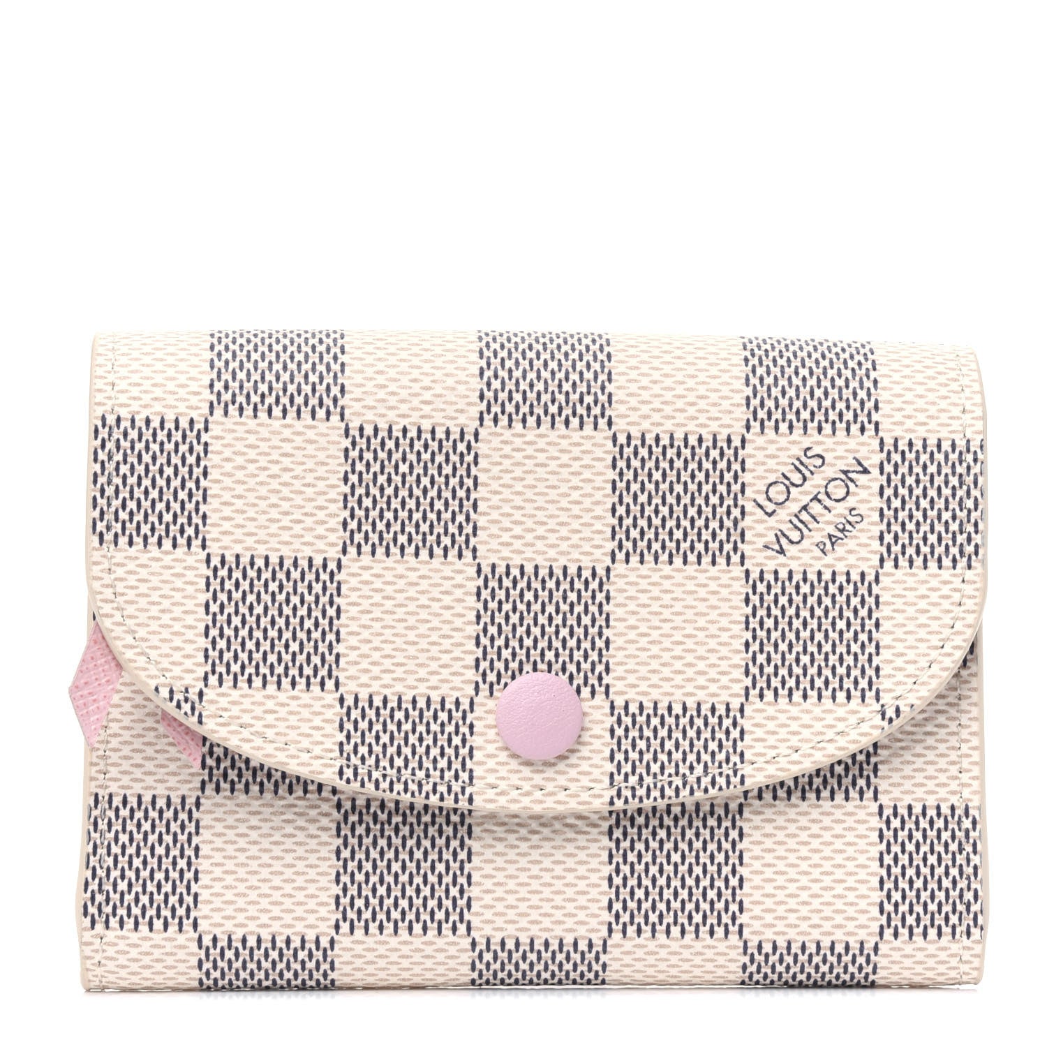 Louis Vuitton Damier Azur Rosalie Coin Purse Rose Ballerine 1 of 4