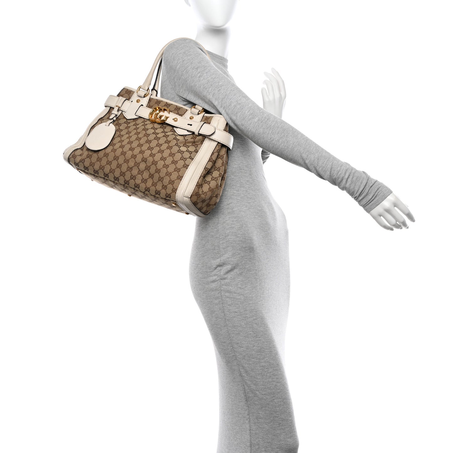 Monogram Medium GG Running Tote Off White