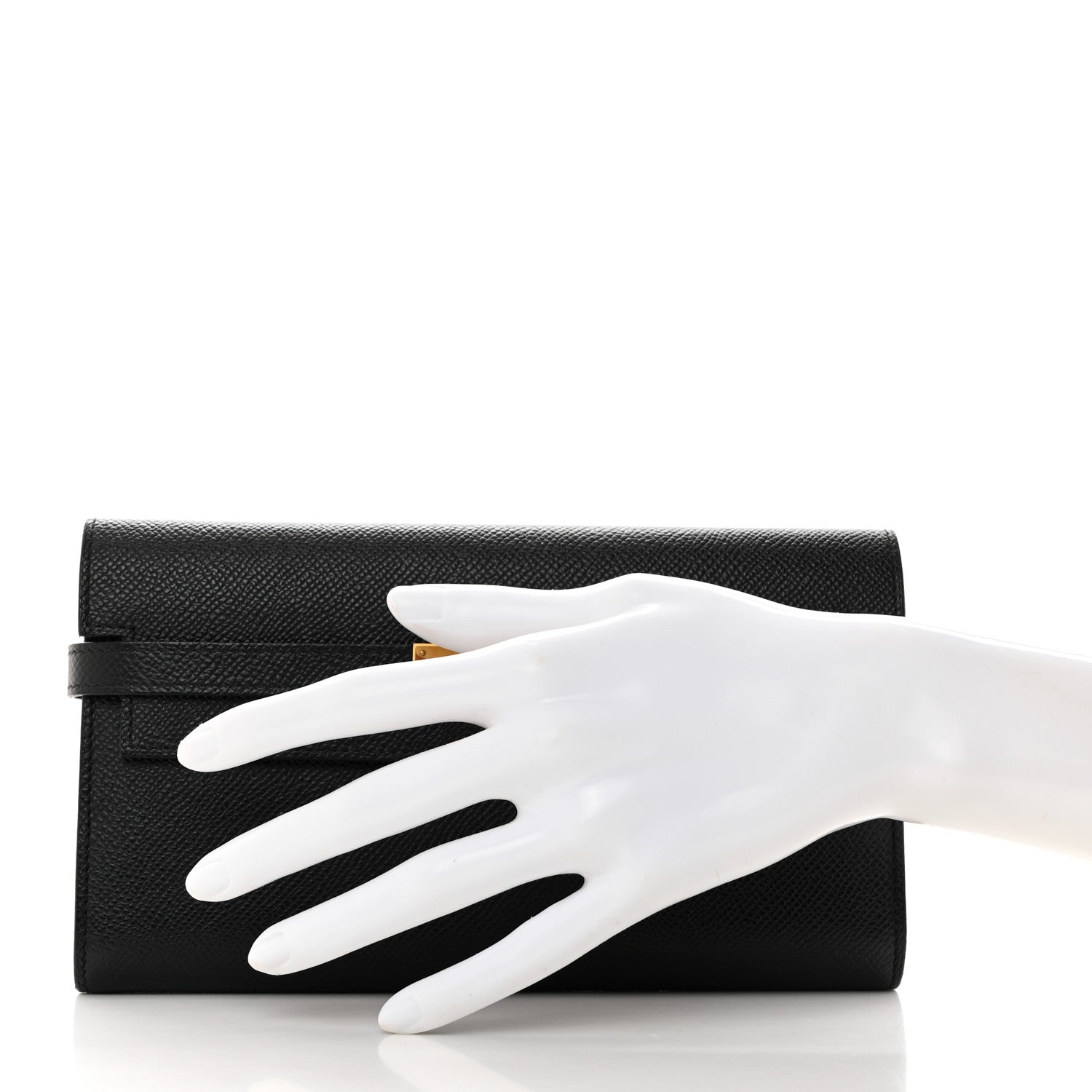 Hermes Epsom Kelly Longue Wallet Black 2 of 8