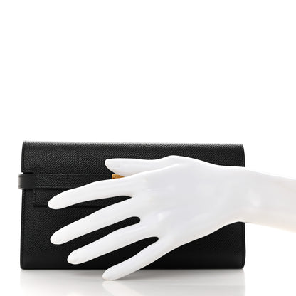 Hermes Epsom Kelly Longue Wallet Black 2 of 8