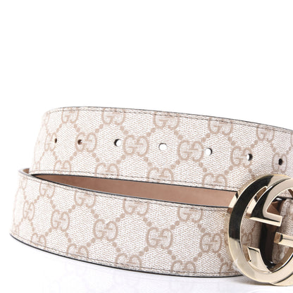 Gucci GG Supreme Monogram Interlocking G Belt 95 38 Brown 4 of 5