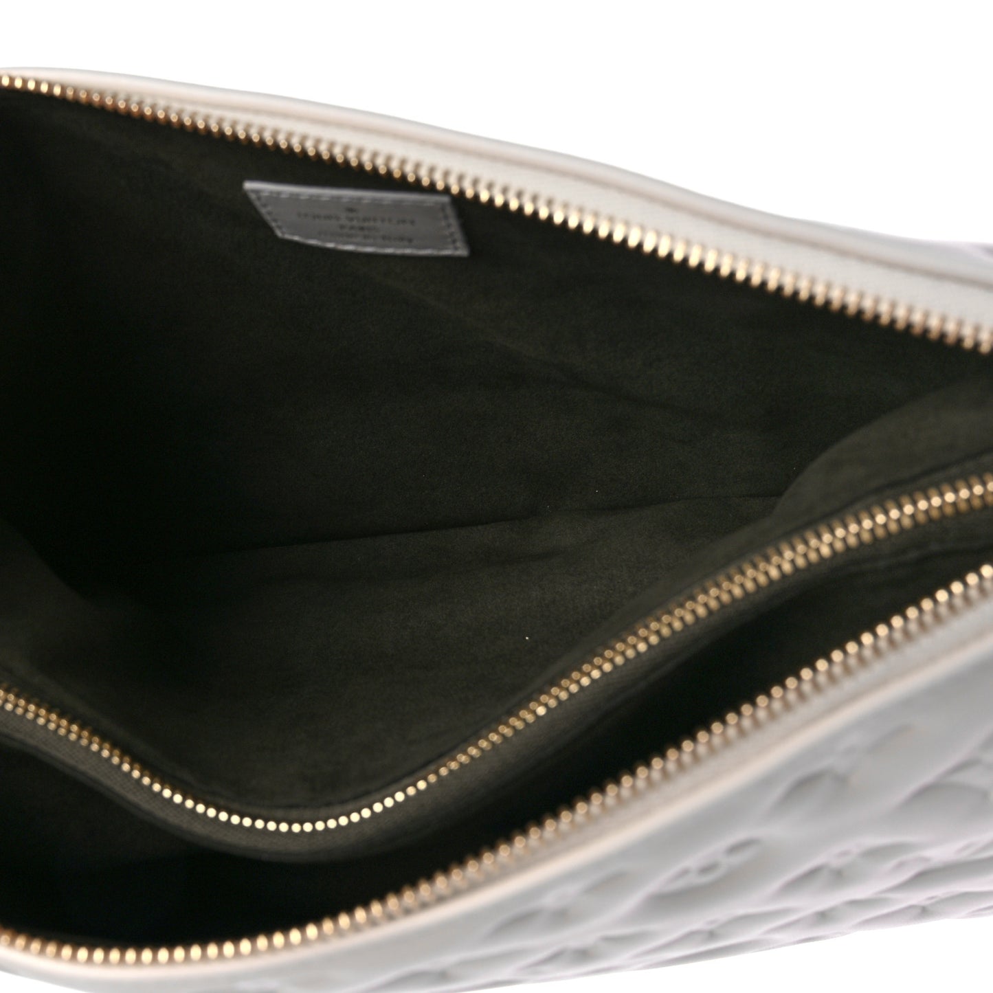 Lambskin Embossed Monogram Coussin PM Beige Cream