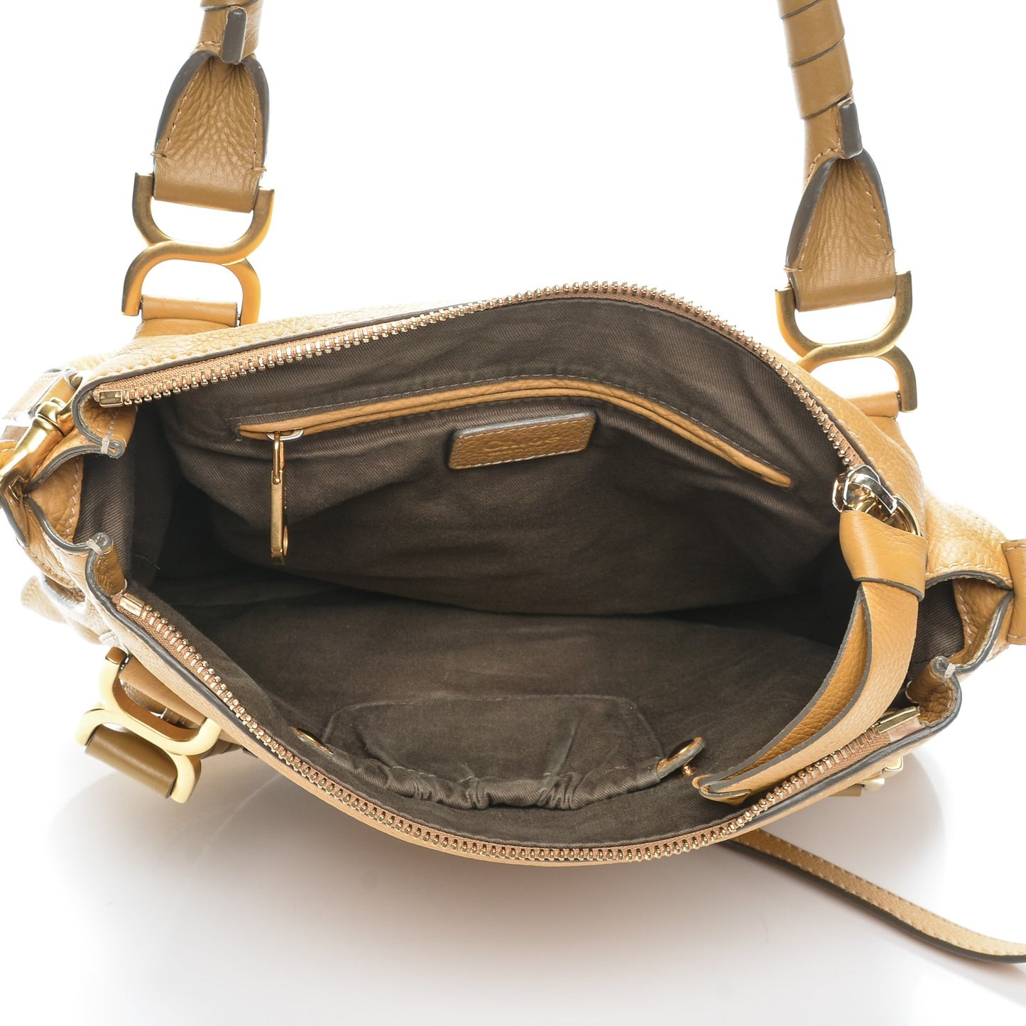Calfskin Medium Marcie Satchel Sand Shell