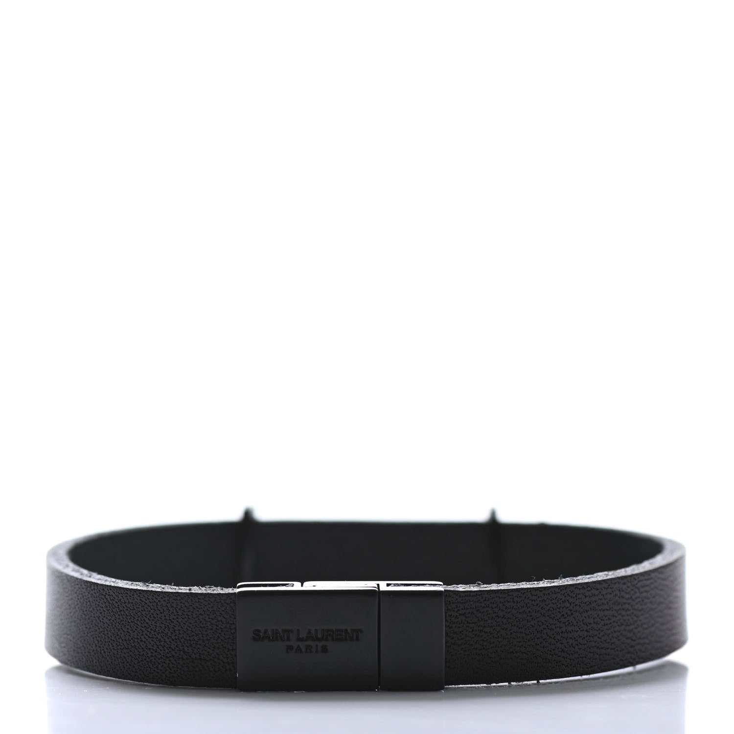 Saint Laurent Calfskin Opyum Bracelet M Black 2 of 4