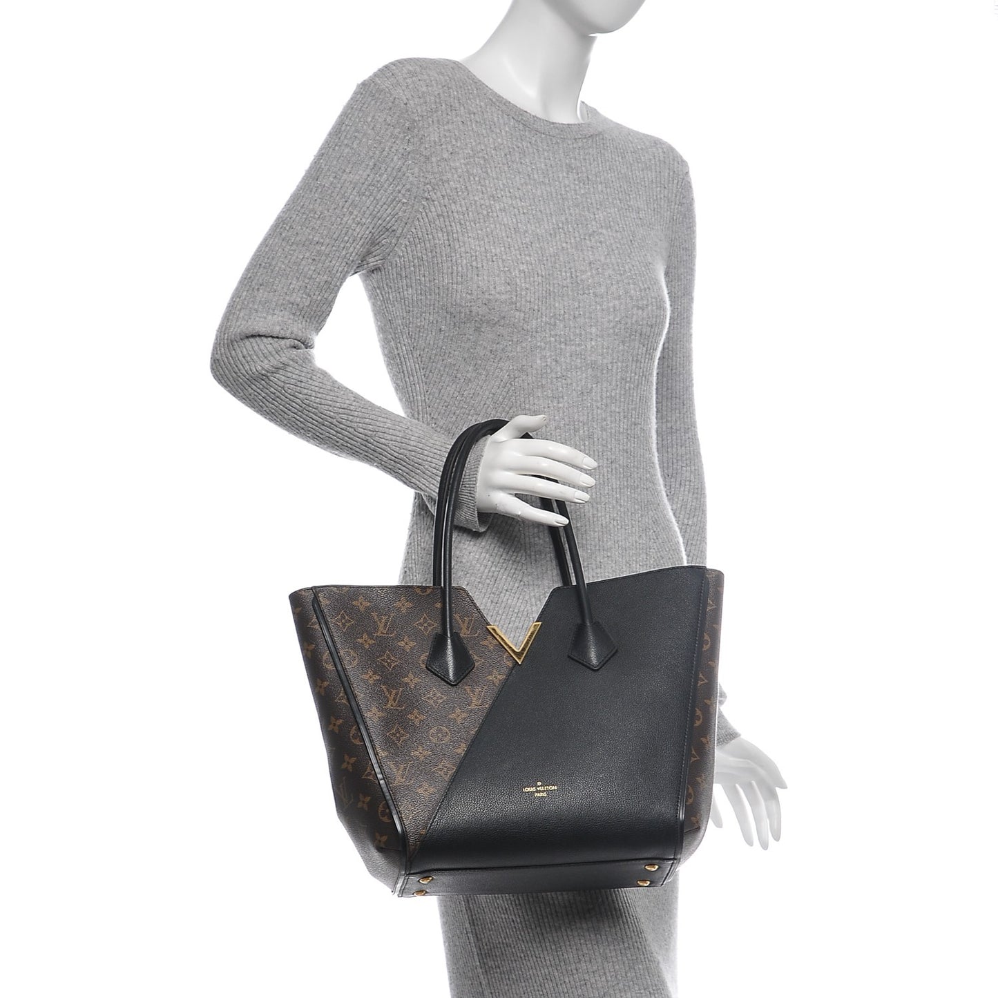 Calfskin Monogram Kimono Tote Black