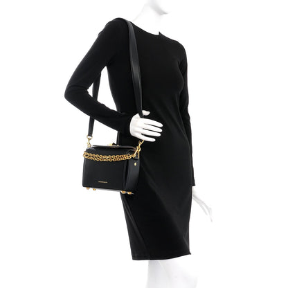 Alexander McQueen Silky Amish Grained Goatskin Box Shoulder Bag 16 Black 2 of 13