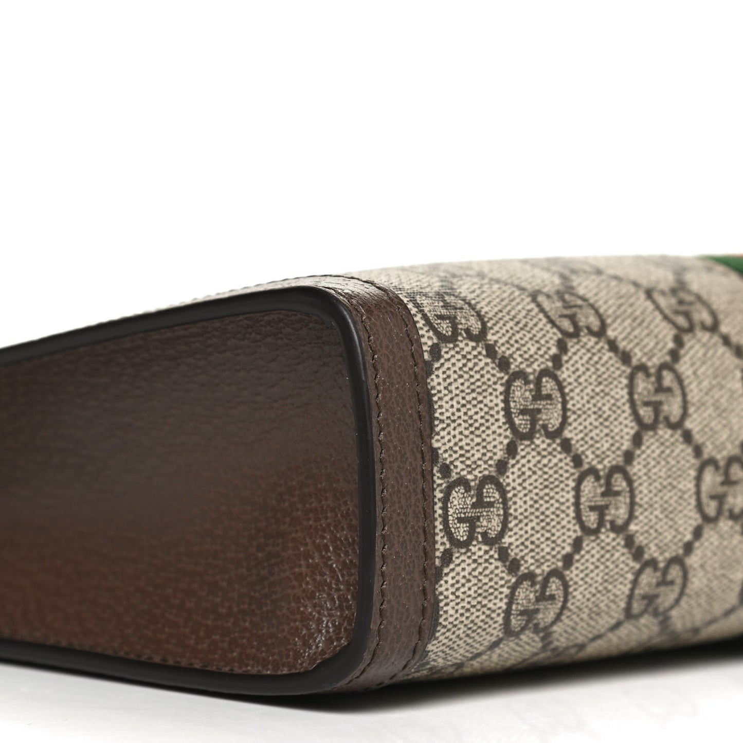 GG Supreme Monogram Web Ophidia Pouch Brown
