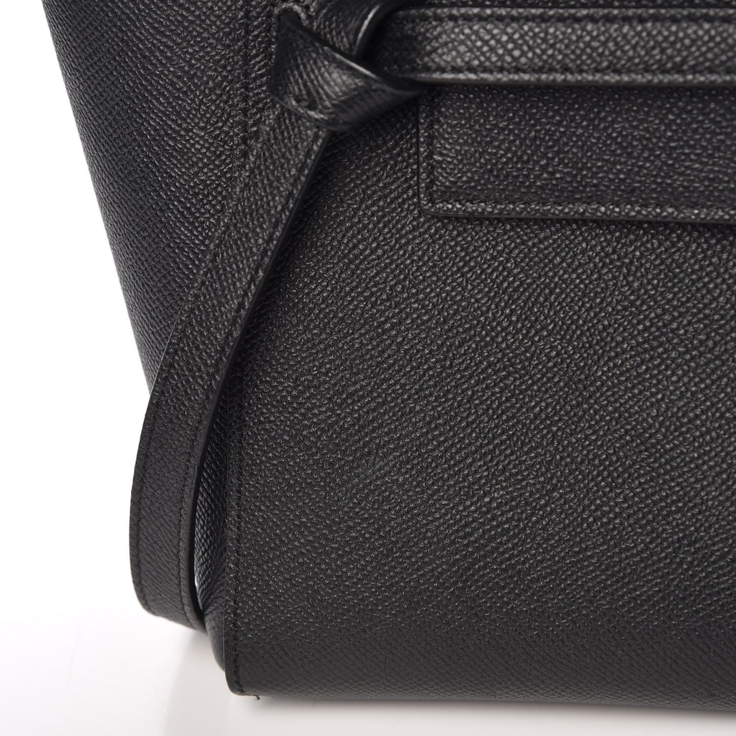Grained Calfskin Micro Belt Bag Black