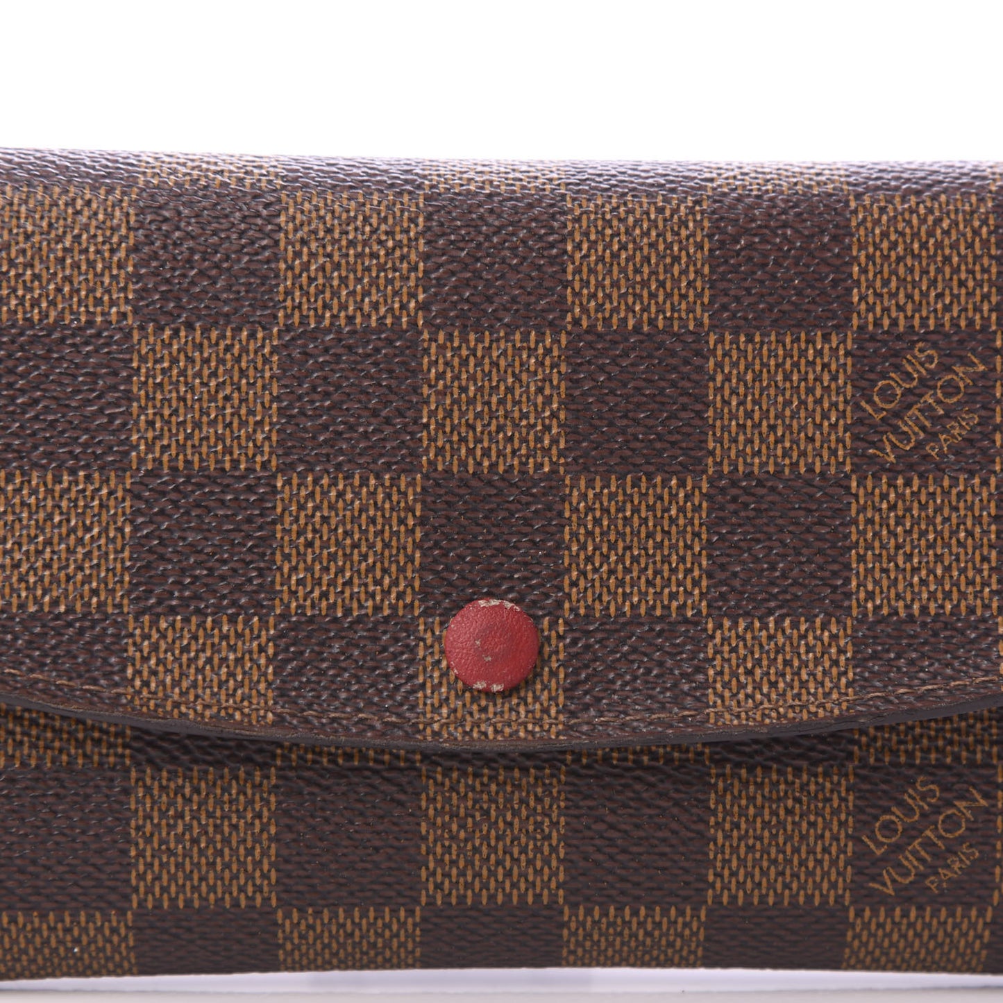 Damier Ebene Emilie Wallet Red