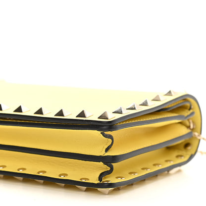 Valentino Garavani Calfskin Rockstud Wallet on Chain Light Yellow 11 of 11
