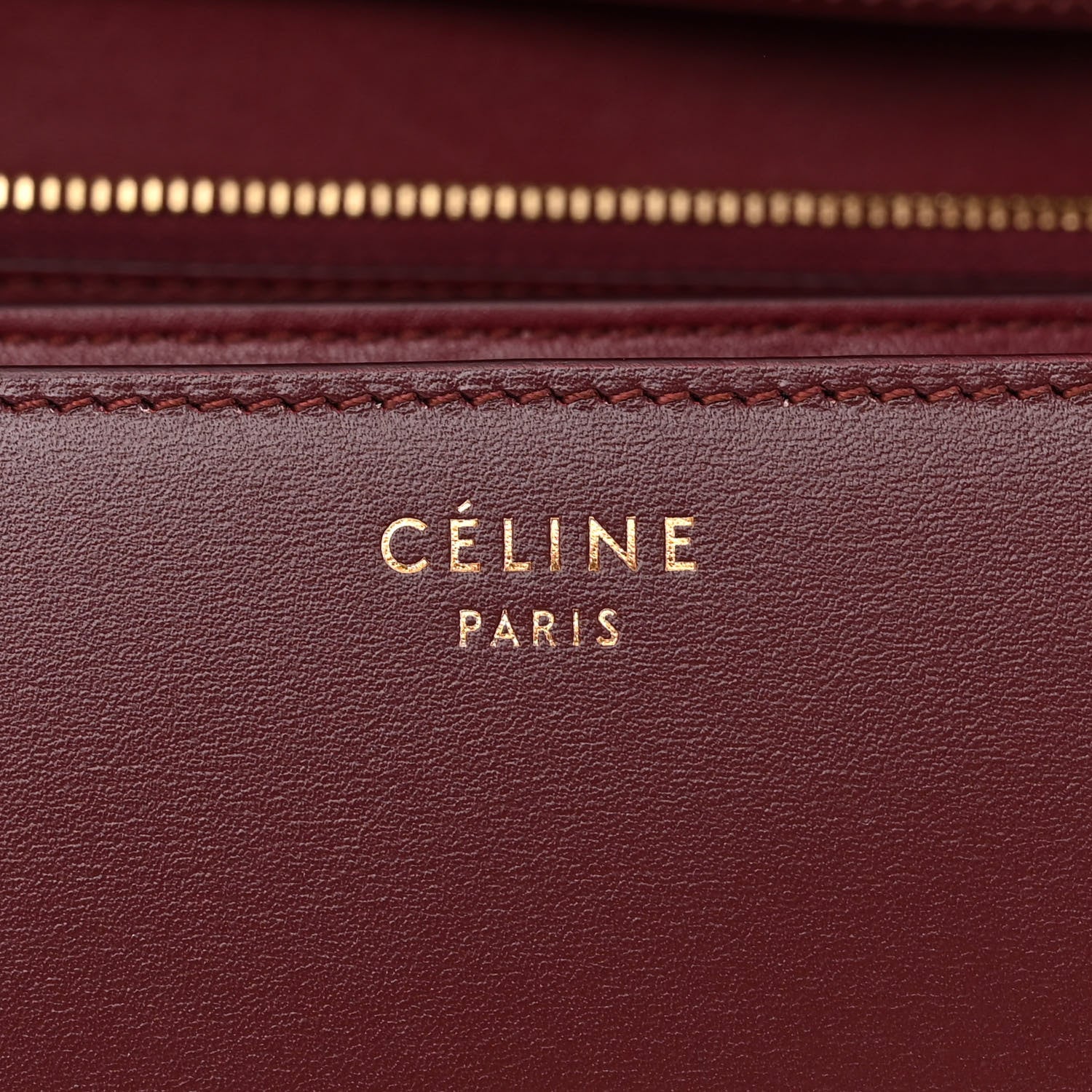 Celine Box Calfskin Medium Classic Box Flap Bag Burgundy 6 of 14
