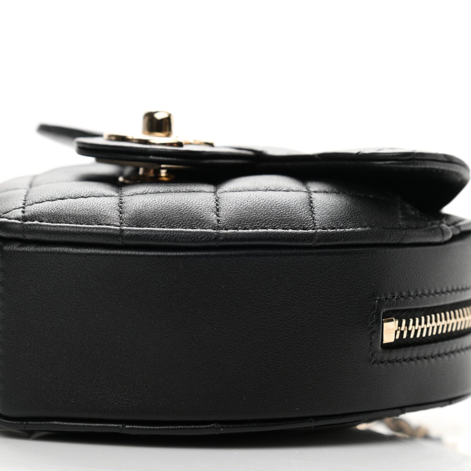 Chanel Lambskin Quilted CC In Love Heart Clutch With Chain Black 10 of 11