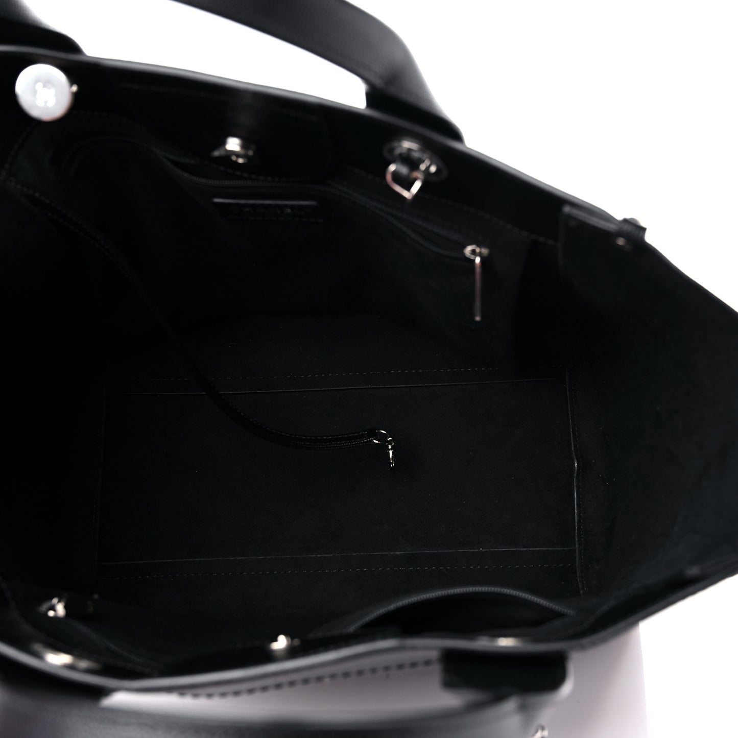 Caviar Small Studded Deauville Tote Black