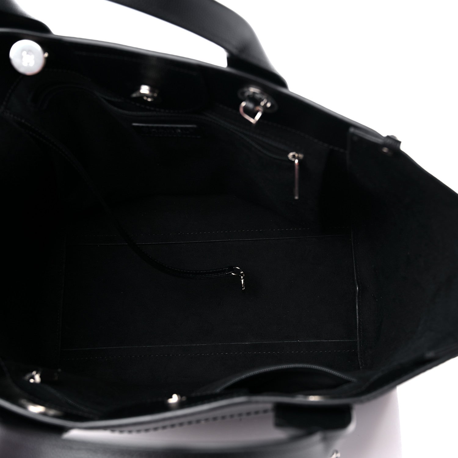 Chanel Caviar Small Studded Deauville Tote Black 5 of 9