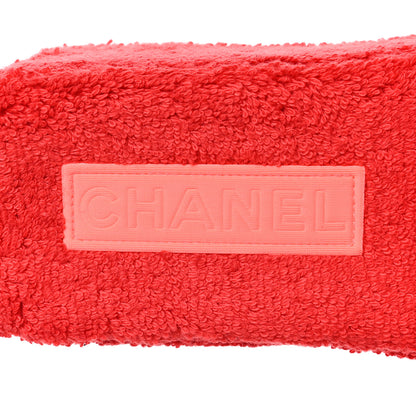 Chanel Terry CC Flat Mules Sandals 38 Dark Red Orange 8 of 9