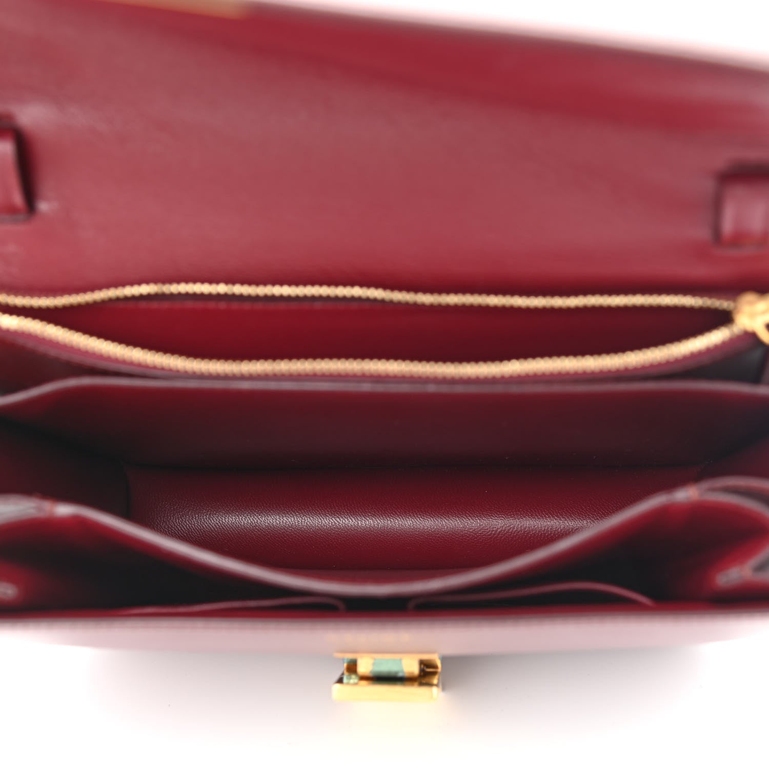Celine Box Calfskin Medium Classic Box Flap Bag Burgundy 5 of 15