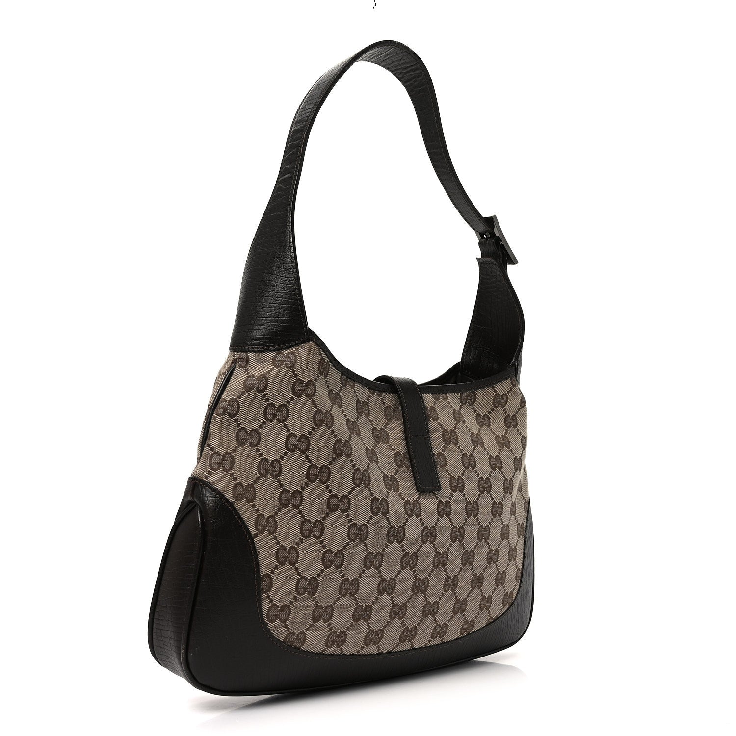 Gucci Monogram Web Jackie O Hobo Dark Brown 2 of 9