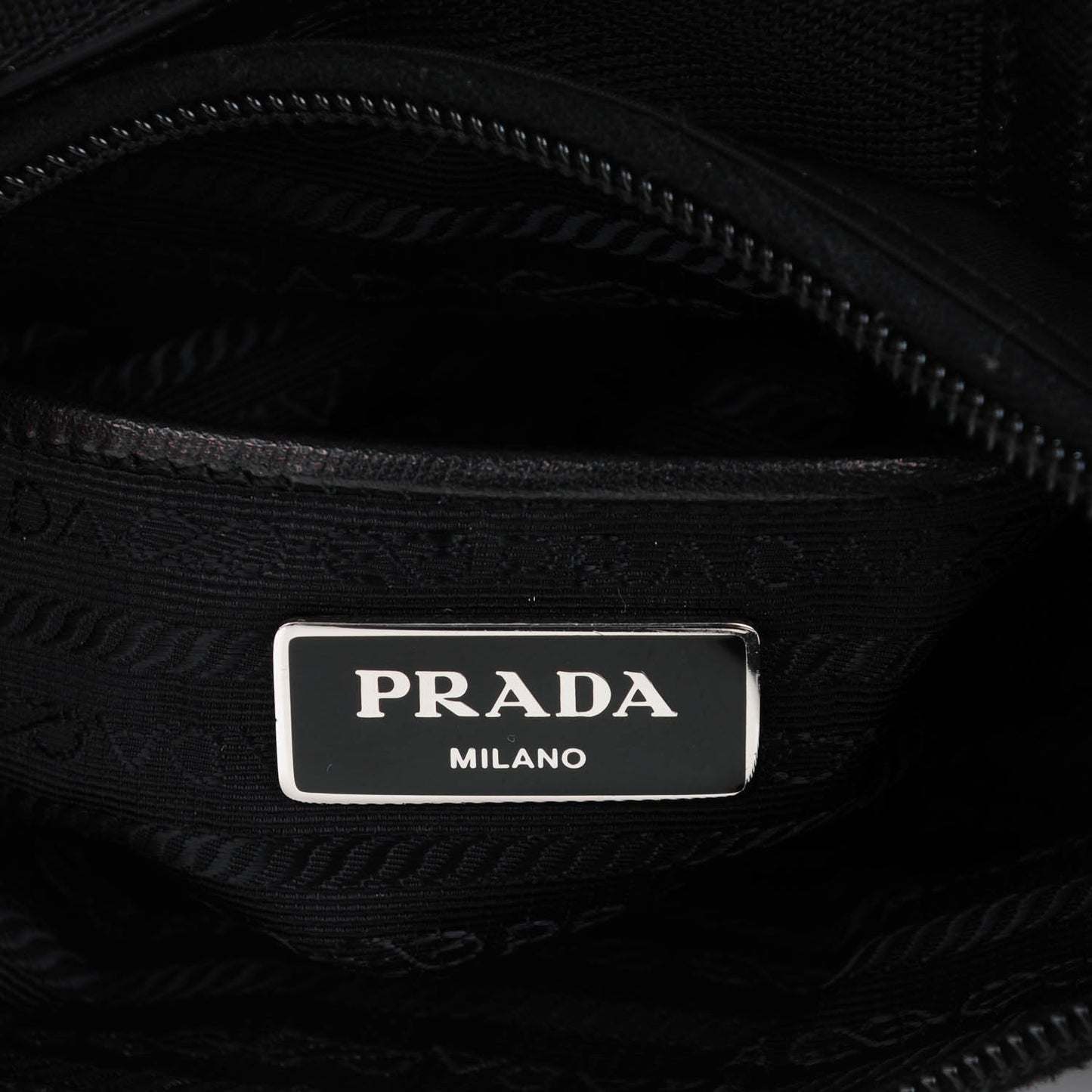 Tessuto Nylon Small Flat Messenger Bag Black