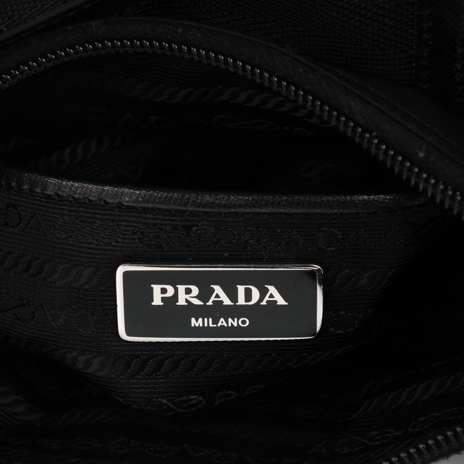 Prada Tessuto Nylon Small Flat Messenger Bag Black 6 of 8