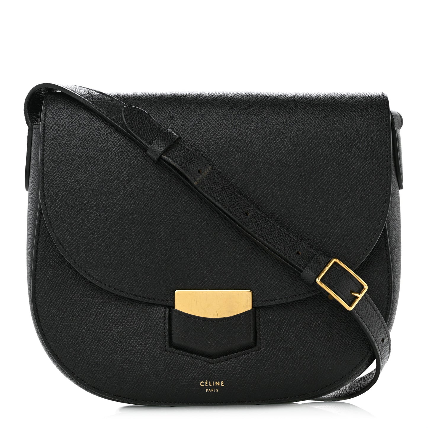 Grained Calfskin Compact Trotteur Black