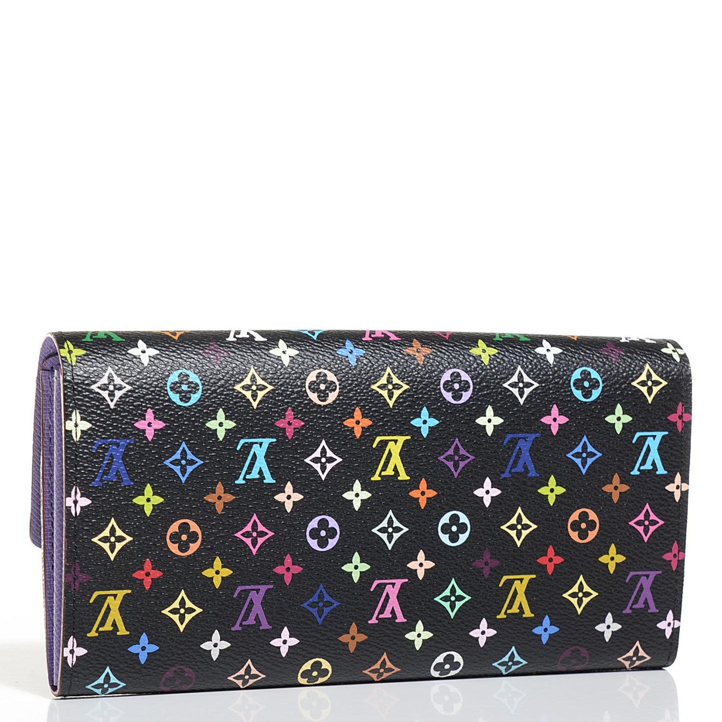 Monogram Multicolor Sarah Wallet Black Violet