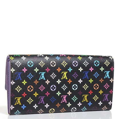 Louis Vuitton Monogram Multicolor Sarah Wallet Black Violet 3 of 8