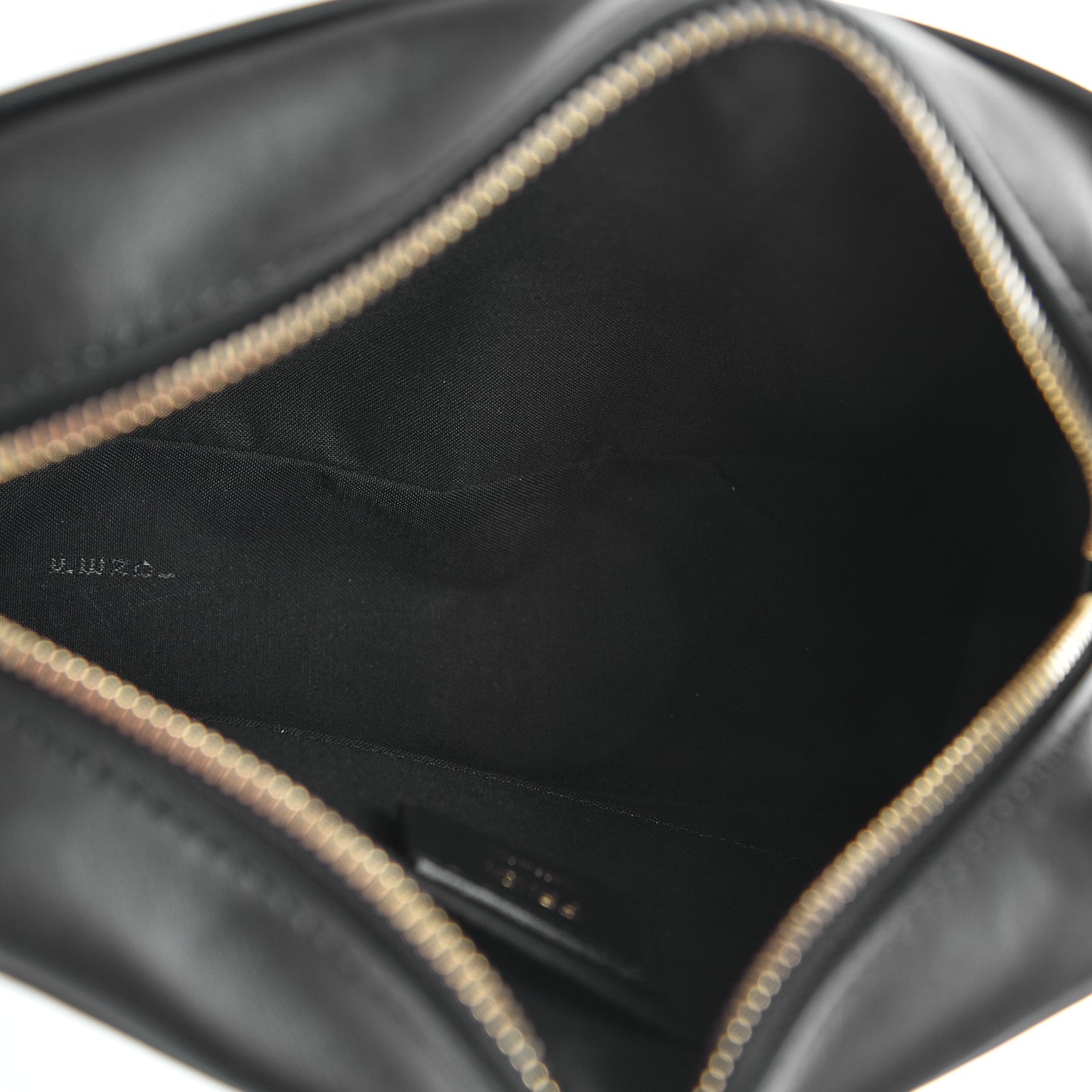 Glazed Fabric Vitello Century FF 1974 Stamp Patch Camera Case Mogano Panna Black