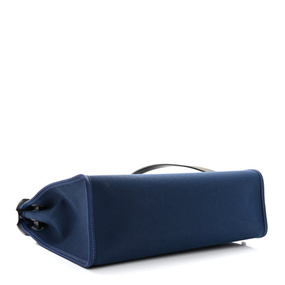 Hermes Military Toile Vache Hunter Herbag Zip PM 31 Bleu De Malte Black 4 of 12