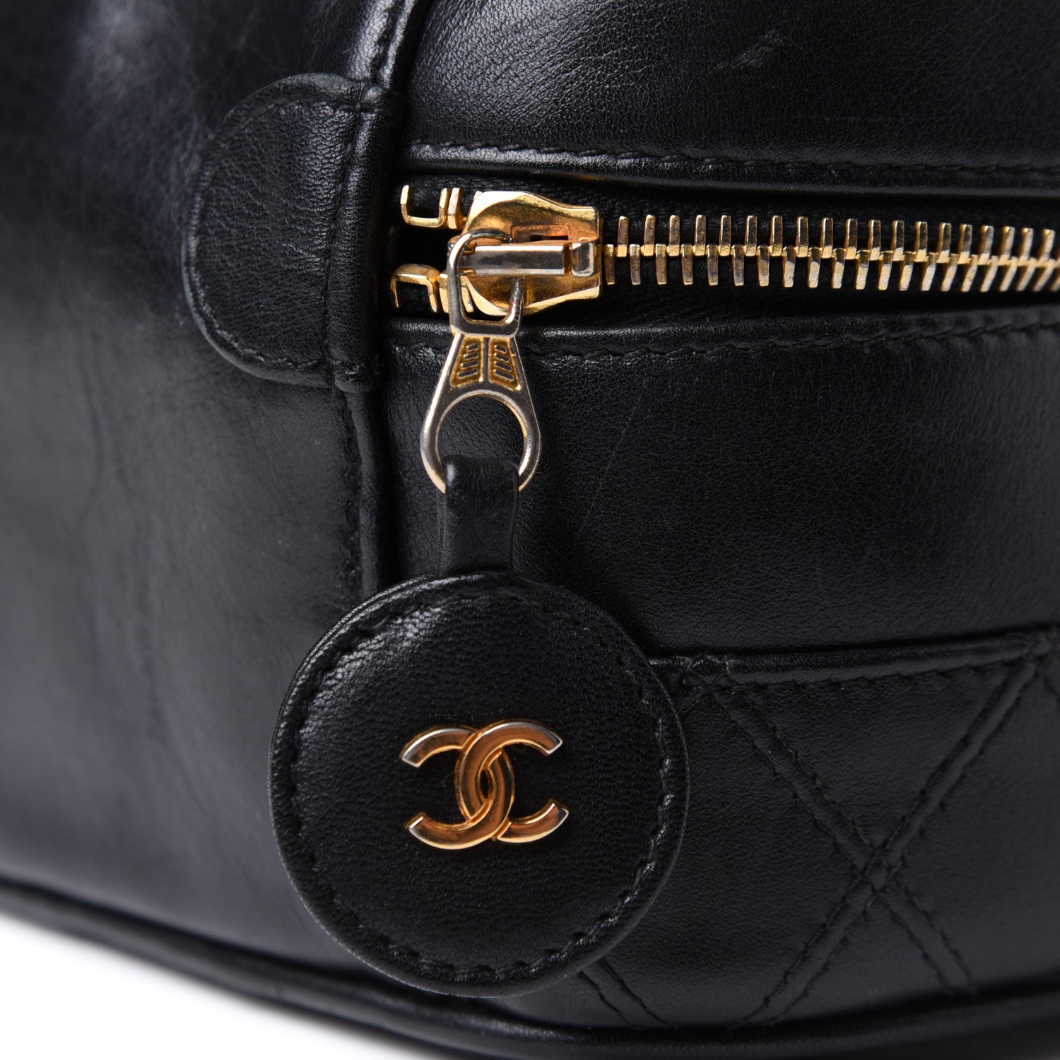 Chanel Lambskin Vanity Cosmetic Case Black 8 of 12